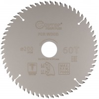 Диск пильный по дереву с тефлоновым покрытием 60Т, CUTOP Profi plus, 200 х 1,5/2,2 х 32/30/25,4/20 мм (75-20060Т)