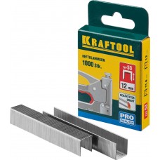 Скобы тип 53 (A/10/JT21), 12 мм, калибр 23GA, 1000 шт KRAFTOOL 31670-12