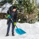 Лопата для уборки снега, полипропилен, 365х450х1355 мм, алюминиевый черенок, усиленная, LUXE Palisad (61677)