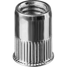 Резьбовые заклепки стальные с насечками Nut-R, М8, уменьш. бортик, 250 шт KRAFTOOL 311708-08