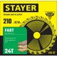Диск пильный по дереву Fast, 210 x 32/30 мм, 24Т, быстрый рез STAYER 3680-210-32-24_z01