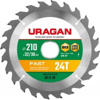 Диск пильный по дереву Fast URAGAN 210х32/30 мм 24Т 36800-210-32-24_z01  