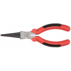 Круглогубцы Стандарт, красно-черные пластиковые ручки, полированная сталь 165 мм
