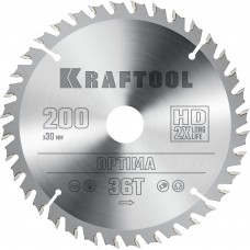 Пильный диск по дереву Optima, 200 х 30 мм, 36Т KRAFTOOL 36951-200-30