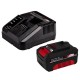 Газонокосилка акк Einhell PXC GE-CM 18/33 Li,18В,BL,1х4.0Ач,25-65мм,30л (3413260)