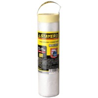 Защитная пленка-маскер с клейкой лентой 1.7 х 15 м, 9 мкм ПВД STAYER 12255-170-15