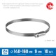 Хомут червячный Х-9Н 140 - 160 мм, накатная лента 9 мм, цинк, 10 шт ЗУБР 37807-160