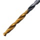 Сверло спиральное по металлу 2 x 49 мм, Р6М5, Golden Tip , 2шт. Denzel (718223)