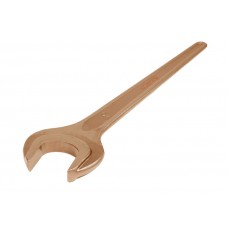 Ключ гаечный рожковый односторонний 65 мм длинная ручка омеднение HORTZ