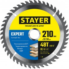 Диск пильный по дереву Expert, 210 x 32/30 мм, 48Т, точный рез STAYER 3682-210-32-48_z01