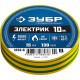 Изолента ПВХ ЭЛЕКТРИК-10 15 мм x 10 м, 6000 В, желто-зеленая, не поддерживает горение ЗУБР Профессионал 1233-6_z02