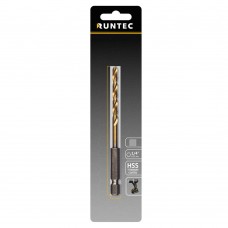 Сверло по металлу Runtec HSS-TiN 6 x 111мм HEX 1/4