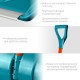 Снеговая лопата FIBER-500, фиберглассовый черенок, пластиковый ковш 500мм GRINDA 39940