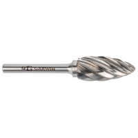 Борфреза пламевидная 16x36x80 мм, VHM, AL, форма H (серия 900671) GARWIN INDUSTRIAL 900671-163680