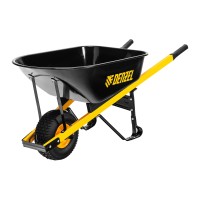 Тачка строительная, усиленная, объем 140 л, 230 кг, колесо 15х6.00-6 Denzel (68999)