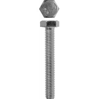 ЗУБР DIN 933, кл. пр. 5.8, M12 х 45 мм, цинк, 3 шт, болт (4-303076-12-045)