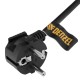 Шнур сетевой Energy Series, ПВС, 1,5 м, 3 x 1 мм, с неразборной вилкой, черный, Denzel (37663)