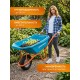 GRINDA GP-21, ударопрочный пластиковый кузов, 110 л, 180 кг, одноколесная, пневматическое колесо, тачка садовая PROLine (422408)