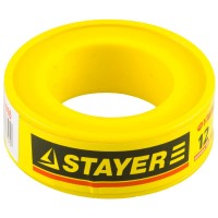 ФУМ лента 0,075 мм х 12 мм х 10 м, плотность 0,16 г/см3 STAYER 12360-12-016