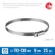 Хомут червячный Х-9Н 110 - 130 мм, накатная лента 9 мм, цинк, 25 шт ЗУБР 37807-130