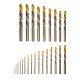 Набор сверл по металлу, 1-13 мм, Р6М5К8-TiN, Golden Tip, 25 шт Denzel (723010)