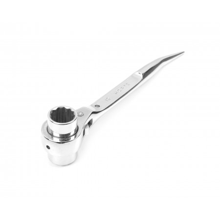 Ключ коликовый торцевой трещоточный 19х21 хром HORTZ