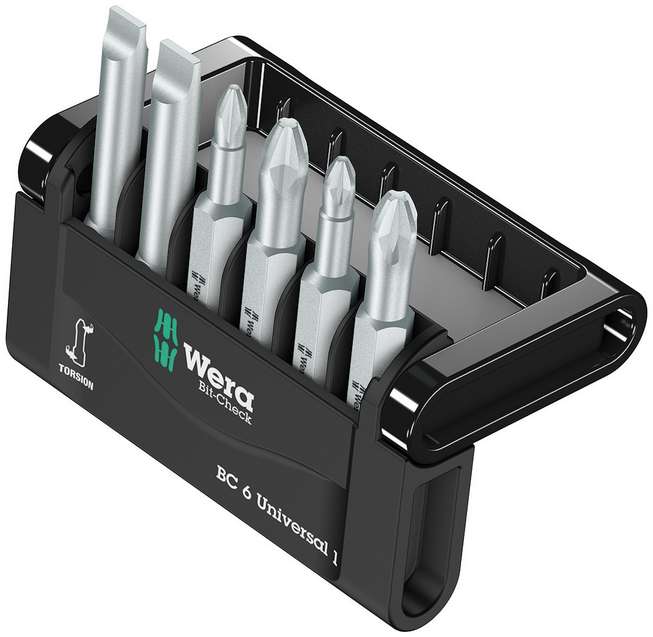 Набор бит торсионных 6 Universal 1, 6 пр., 1/4 E6.3 Bit-Check WE-056474