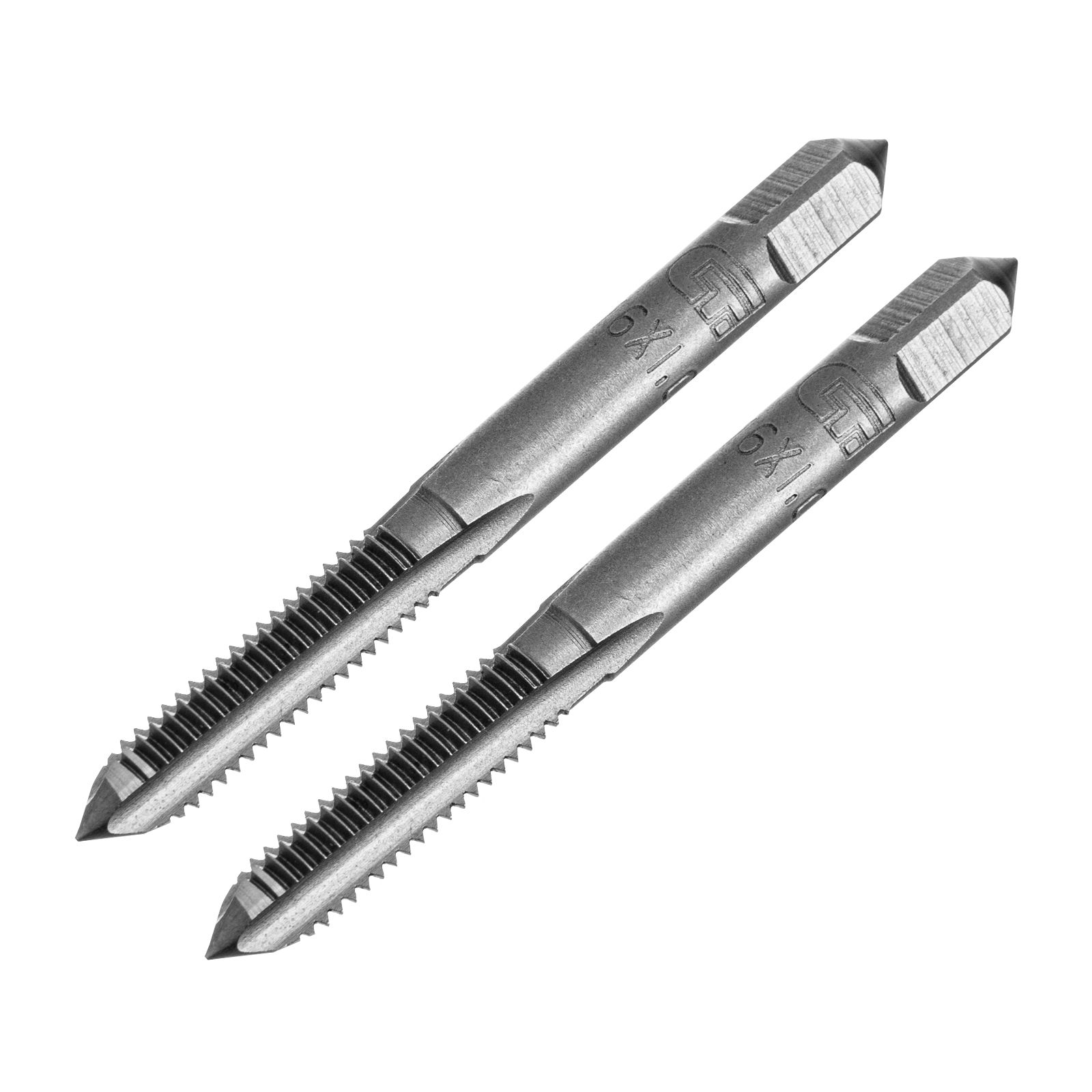 Метчик ручной М6 х 1 мм, комплект из 2 шт Сибртех (76617)