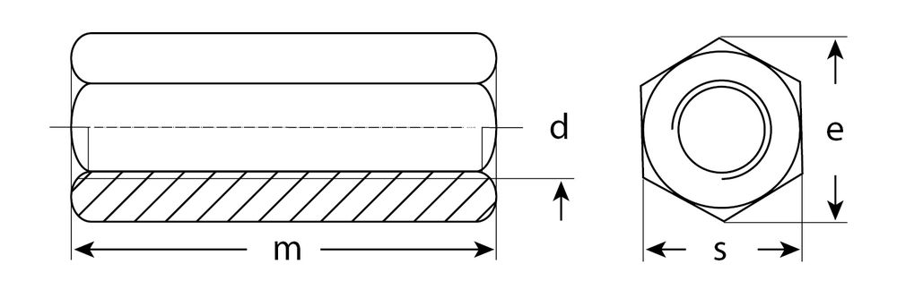 Переходная гайка M12, цинк, 5 кг ЗУБР DIN 6334 303750-12