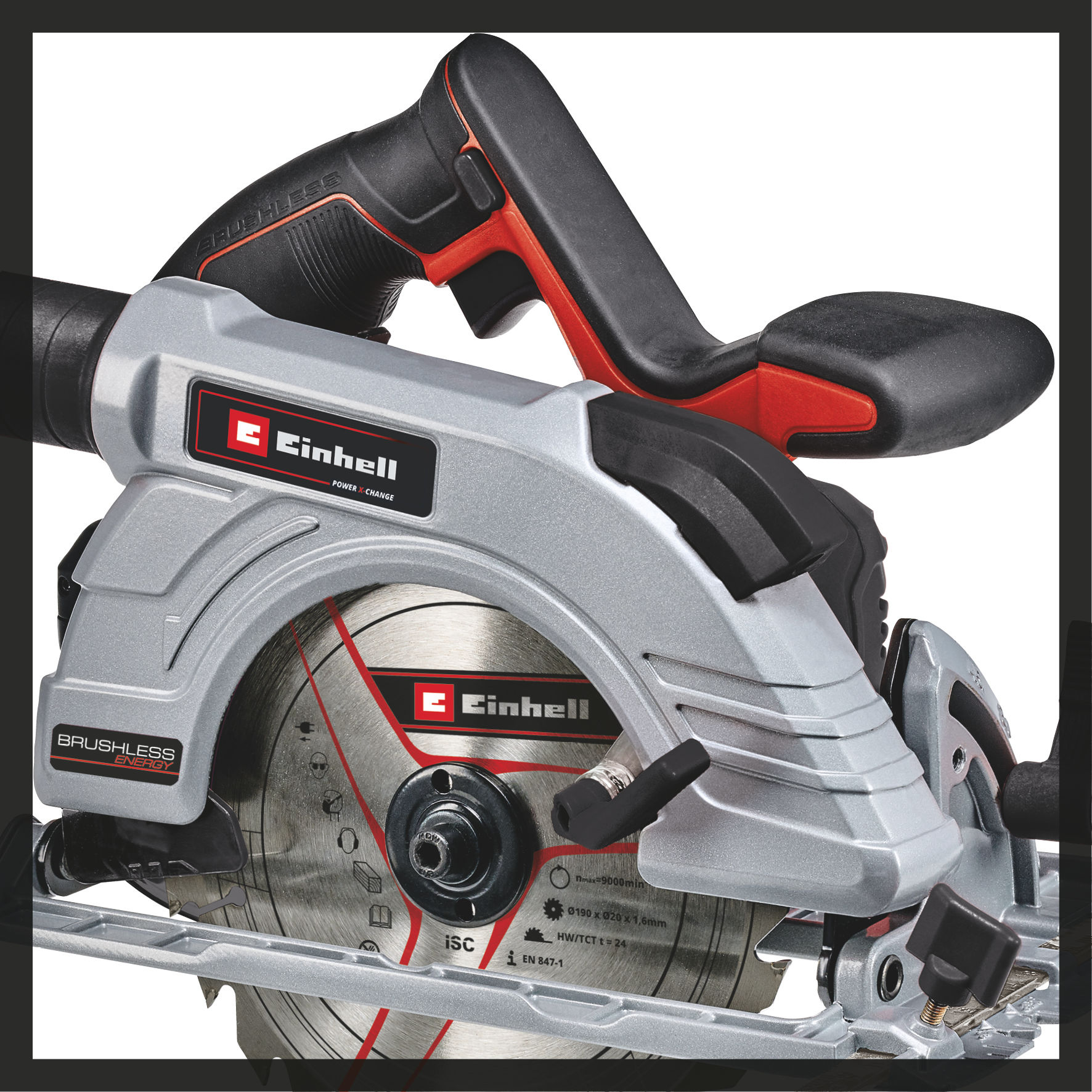 Пила циркулярная аккумуляторная Einhell PXC TP-CS 18/190 Li BL, 18В,190х20/30мм,пропил 65мм,без АКК (4331210)