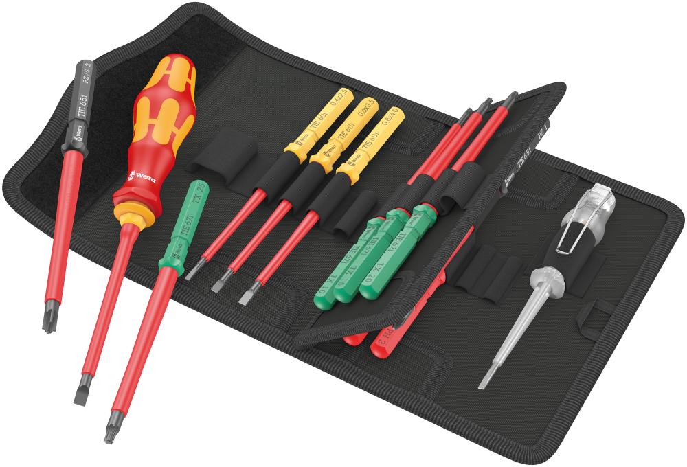 Набор насадок с отвёрткой-битодержателем + пробник, 16 пр. Kraftform Kompakt VDE 16 Universal 1 Tool Finder WE-006607
