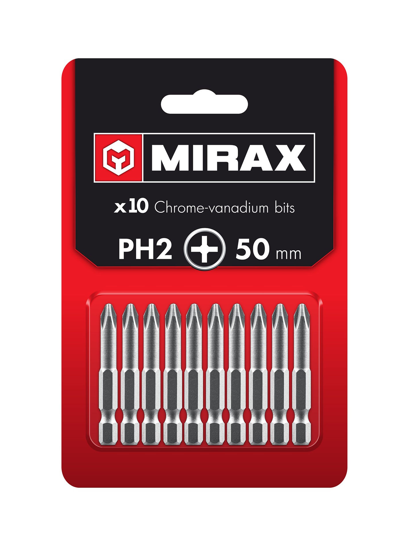 Биты PH2, 50 мм, 10 шт MIRAX 26271-2-50-10
