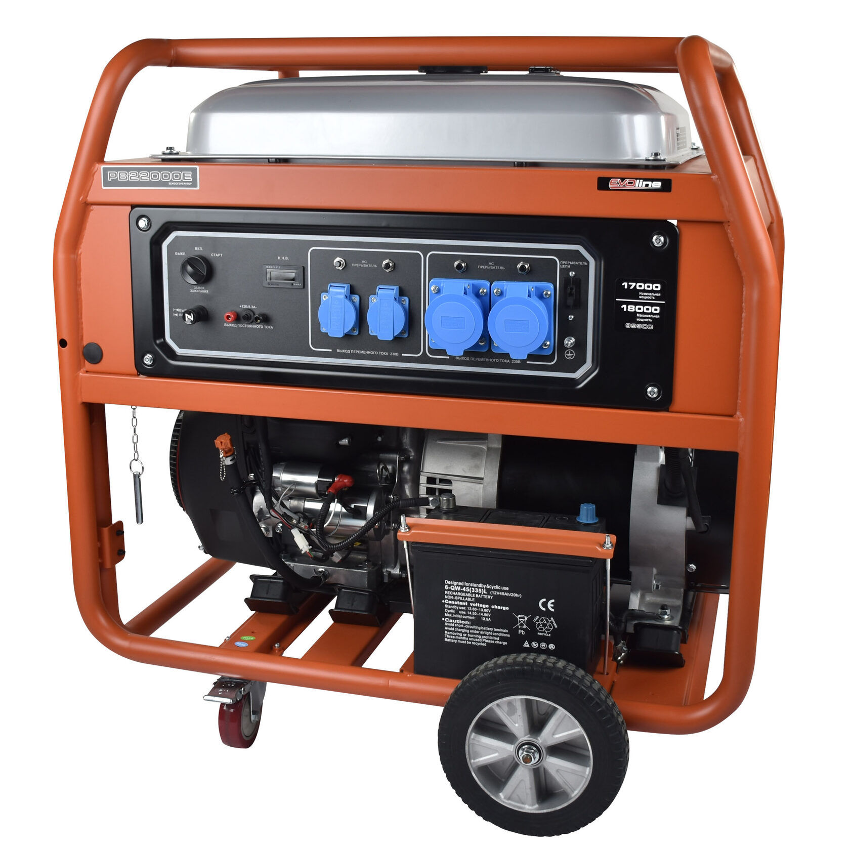 Генератор бензиновый EVOline PB 22000 E (произведено Zongshen)