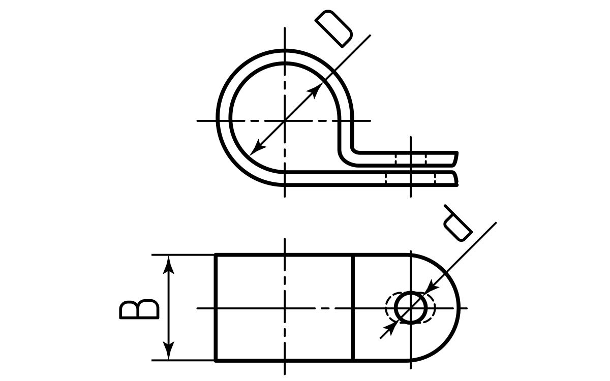 Скоба пластиковая СНК 9 (черн) (100шт) (Fortisflex) (103930)