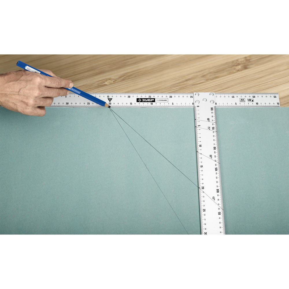 Т-угольник алюминиевый ЗУБР Профессионал 34387