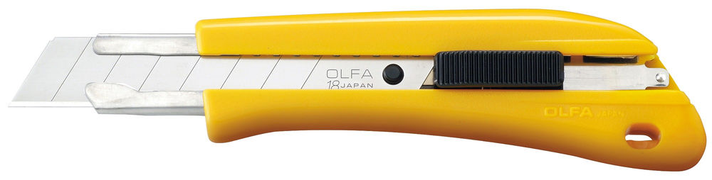 Нож с выдвижным лезвием 18 мм, с авто фиксатором OLFA OL-BN-AL