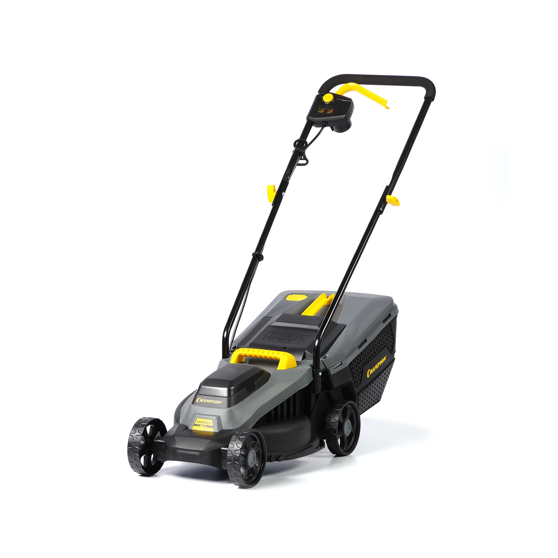 Газонокосилка эл. CHAMPION EM3212/1 (1,2 кВт пласт.травосб. 30л ширина 320мм 30-70мм, 7,1кг) (EM3212/1)
