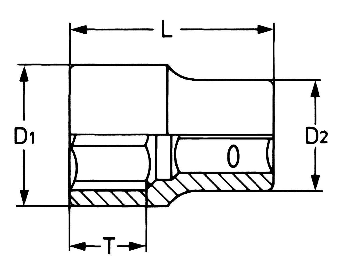 50850-20 Головка торцевая 1/2, TORX Е12 x 38 мм (HE-50850201283)