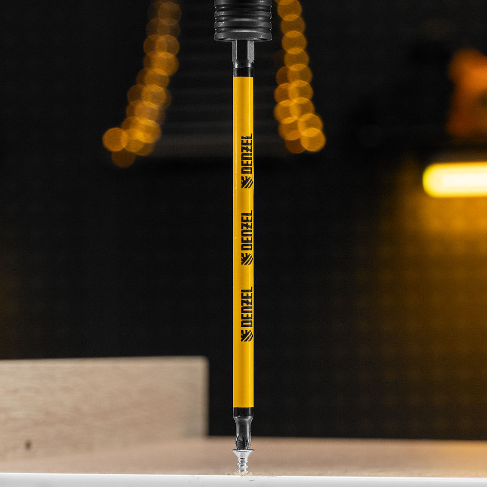 Бита PH2х150, сталь S2, цилиндр., 5шт. Е 6,3 Denzel (11647)