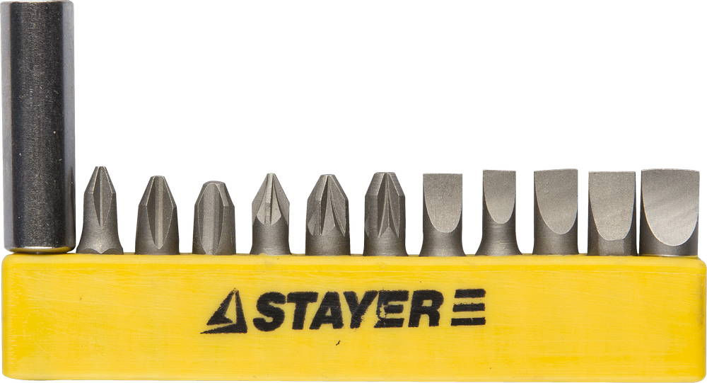 Набор бит с адаптером 12 шт STAYER 2609-H12_z01