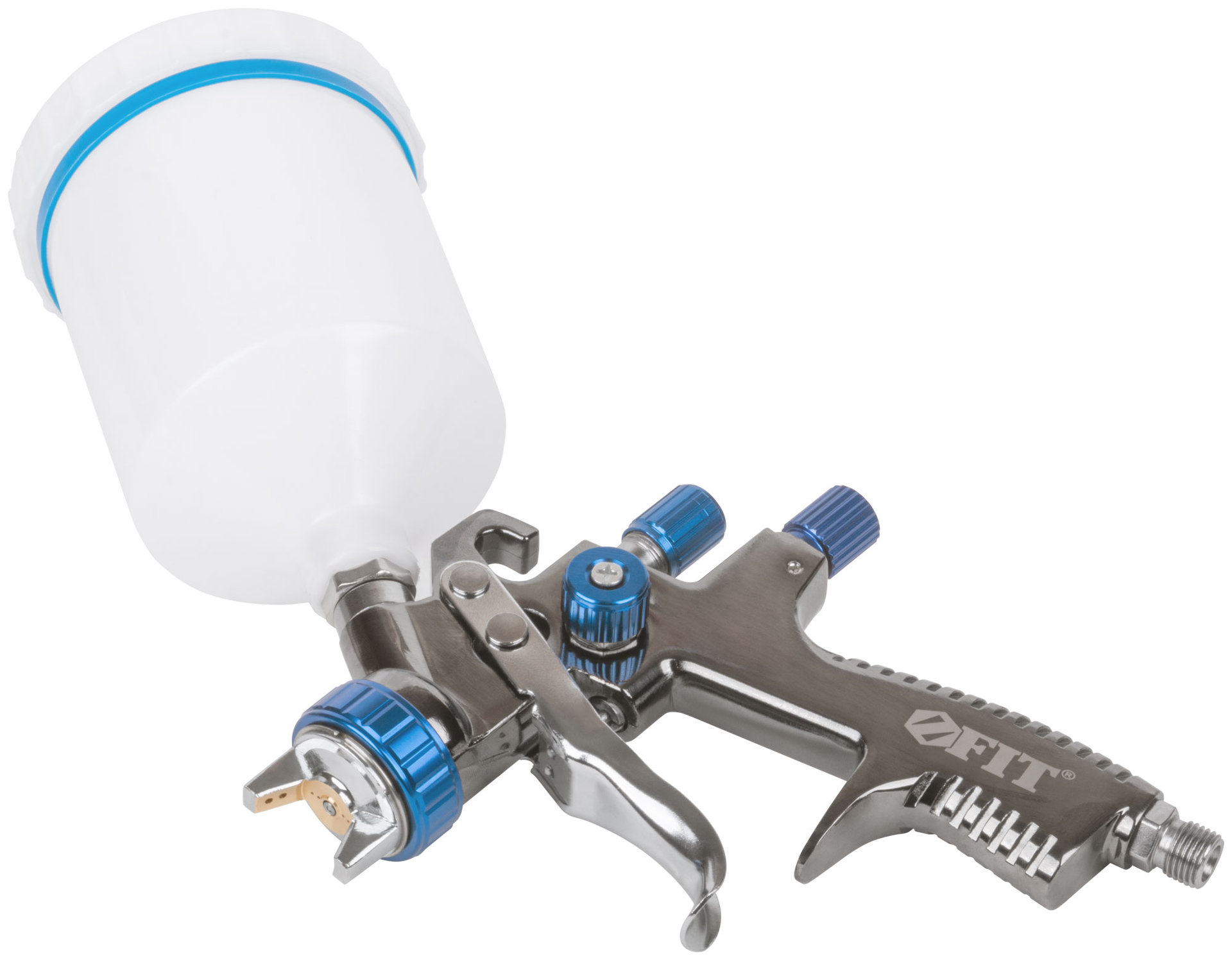 Краскопульт пневматический, LVLP Профи, пластиковый верхний бачок 600 мл, 1.4 мм (81024)