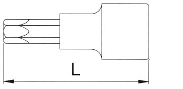 Головка торцевая с вставкой torx T100 L=100 мм 1/2 Licota H4T100A