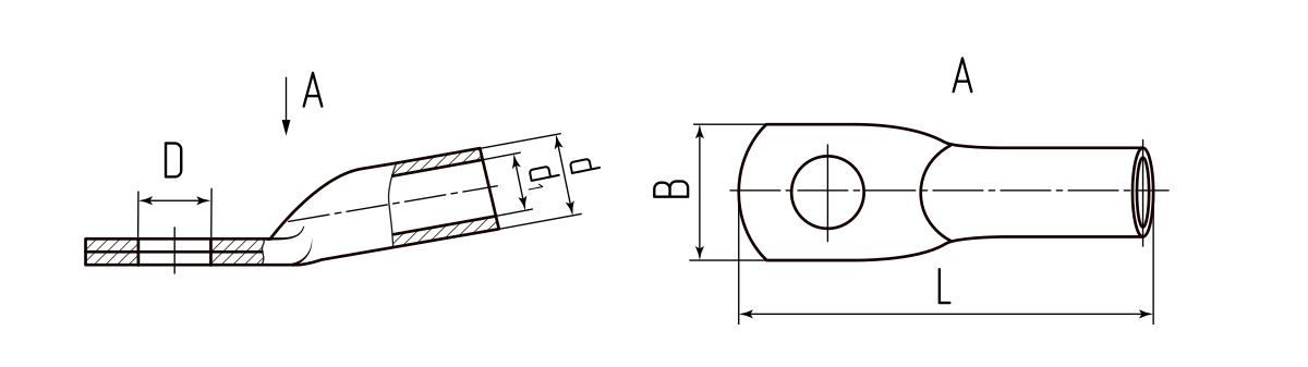 Наконечник кабельный ТМЛ 150–12–19 (КВТ) (40905)