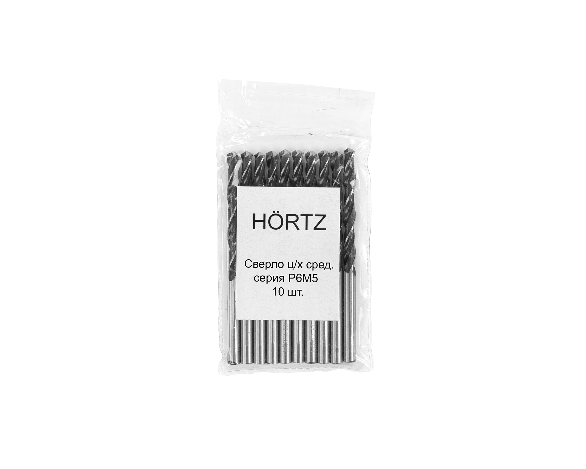 Сверло цилиндрический хвостовик 6,8 средняя серия Р6М5 HORTZ (10 шт)