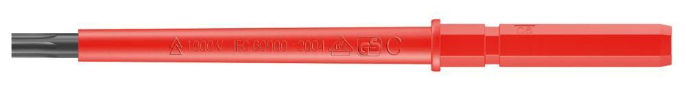 67 i TORX® Kraftform Kompakt VDE Насадка, TX 10 x 154 мм, 9 мм шестигранник (WE-003431)