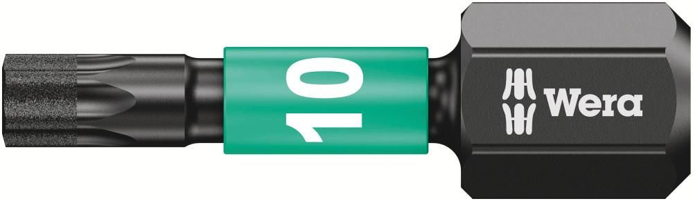 Бита ударная алмаз TORX 1/4 C6.3 TX10 x 25 мм Wera 867/1 IMP DC Impaktor WE-057628