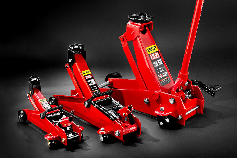 Домкрат подкатной 2 т, 125 - 320 мм для легковых а/м R-22 RED FORCE Professional STAYER 43152-2