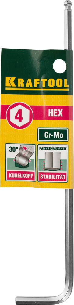 Ключ имбусовый длинный 4 мм Hex KRAFTOOL 27437-4
