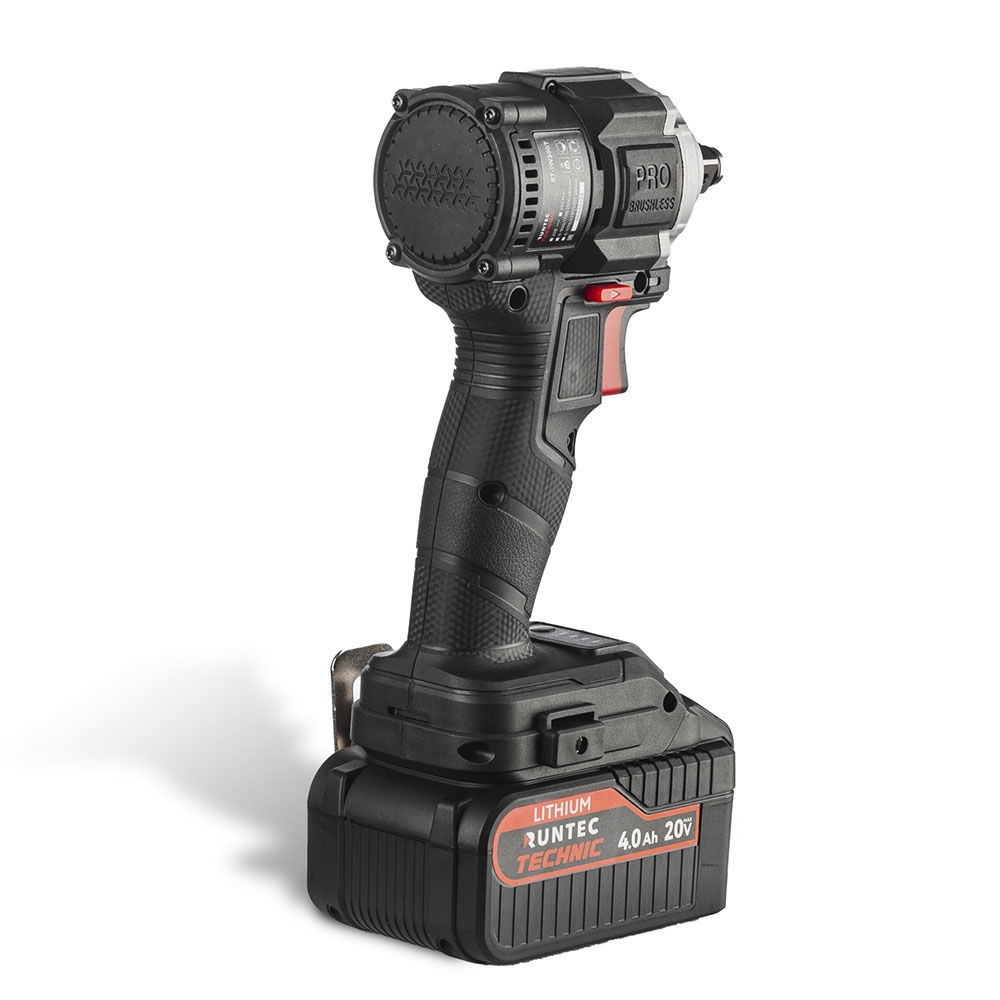 Гайковерт ударный аккумуляторный RUNTEC TECHNIC 1/2, 20В, 2*4Ач, 300Нм, RUNTEC, RT-IW300T