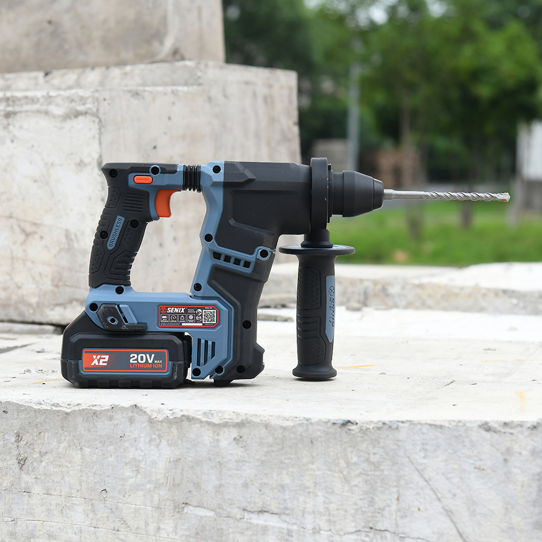 Перфоратор SDS-plus, 1.2Дж, 17 мм, 1х4Ач, ЗУ, кейс X2 20В